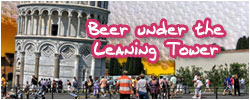 Beer under the Leaning Tower
